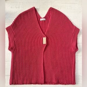 Brunello Cucinelli Red Knit Cardigan